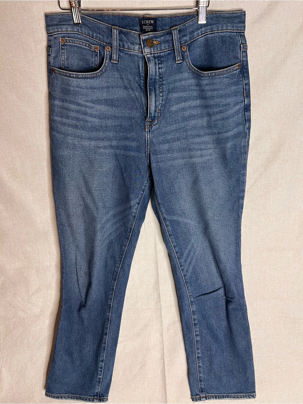 J.Crew Essential Straight Jeans Size 30 Medium Wash Classic Denim